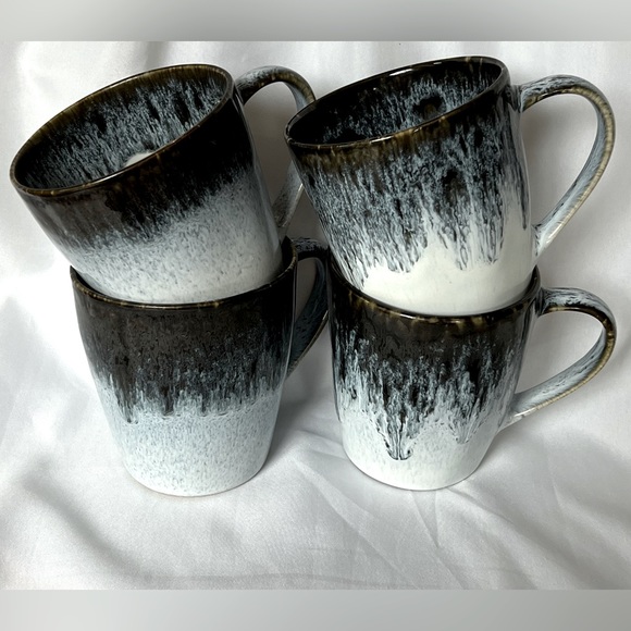 Reactive Glaze Stoneware Mugs Set of Four by West Elm. - Picture 1 of 9